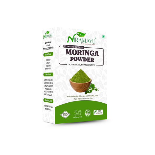 Niramayu Moringa Leaf Powder Superfood 200g | Leaves Powder for Weight Loss Drumstick Juice, Murungai Keerai, Pure Fresh Munagaku Leaf Rich in Vitamins, Minerals & Antioxidants