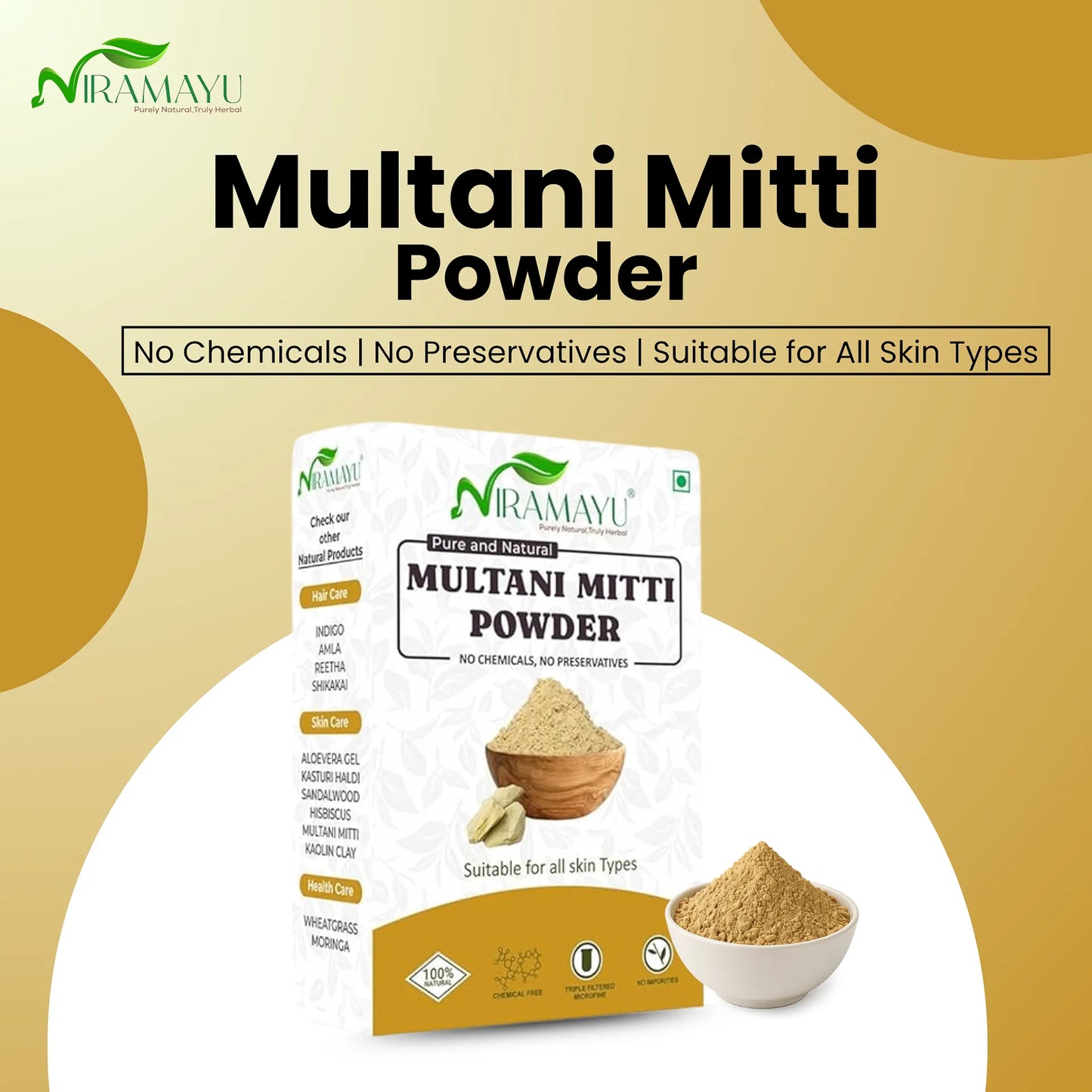 Multani Mitti Powder for Face Pack 200gm