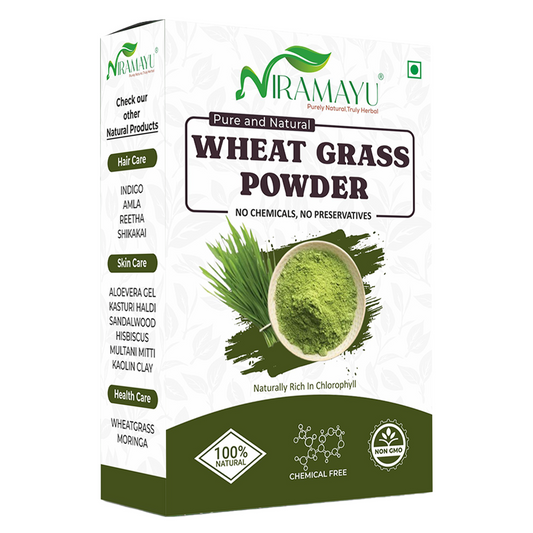 Niramayu Wheat Grass Powder 100gm for Supports Immunity & Boosts Stamina, De-toxifying, Body weight For Men & Women