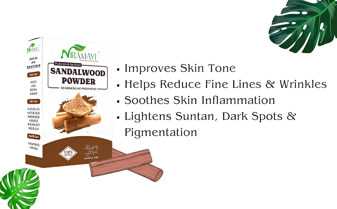 Niramayu Sandalwood/Chandan Powder for Face Pack and Skin Care 200gm | Helps Reduce Dark Spots, Acne and Tan Removal | Chemical-Free Ayurvedic Face Pack for Men & Women