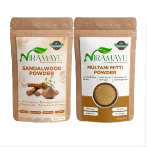 sandalwood face pack, multani mitti face pack powder