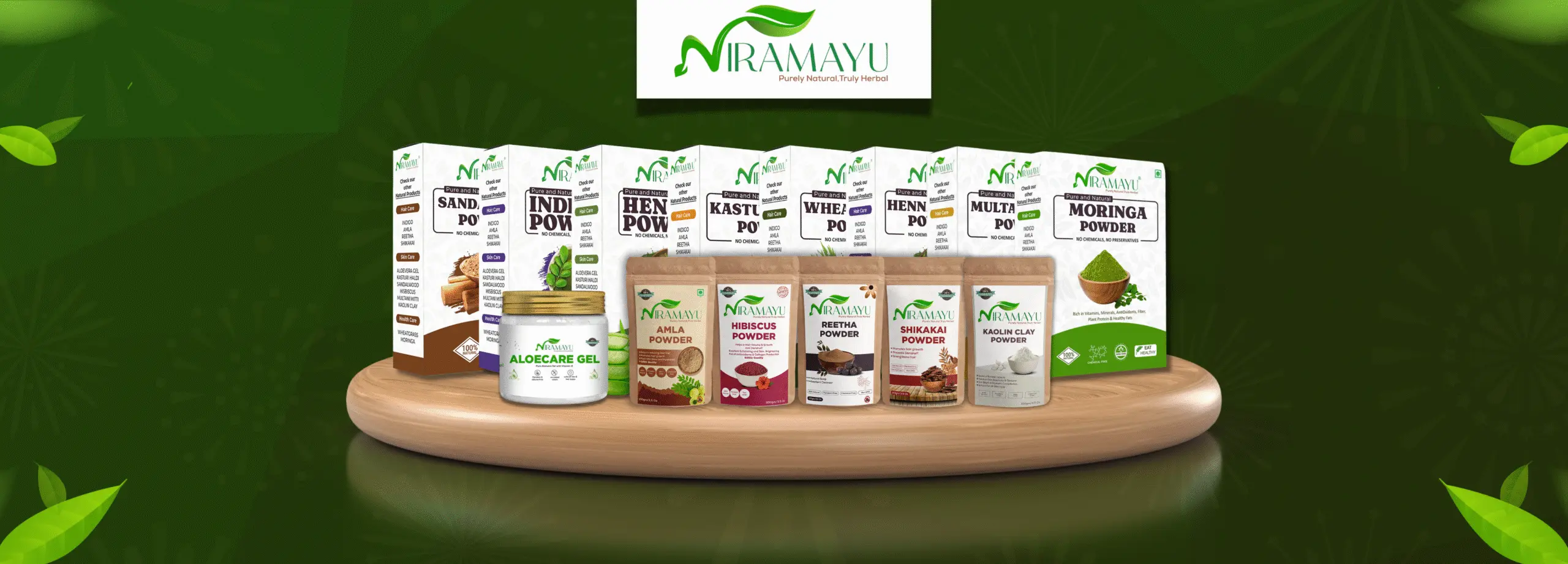 niramayu herbal powder for skin hair